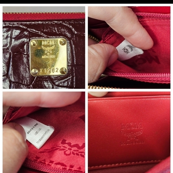 💜🔹️MCM 🔹️LONG CONTINENTAL zip around purple croc WALLET - Picture 5 of 12